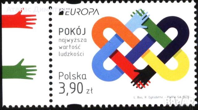 Чиста марка в лист Европа СЕПТ 2023 от Полша, снимка 1 - Филателия - 45893345