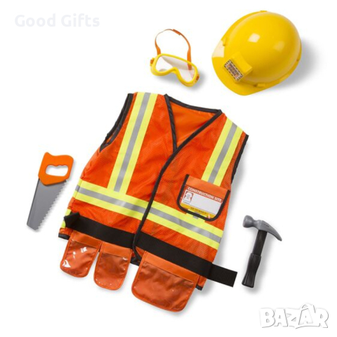 Детски костюм на строителен работник с каска, снимка 4 - Детски комплекти - 44953984