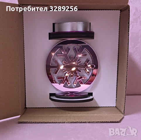 Коледен подарък свещник огледален, Коледа, украса, декорация, снимка 2 - Декорация за дома - 52220964