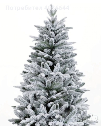 Изкуствено борче/елха със заскрежени иглички и шишарки, снимка 4 - Декорация за дома - 52407464