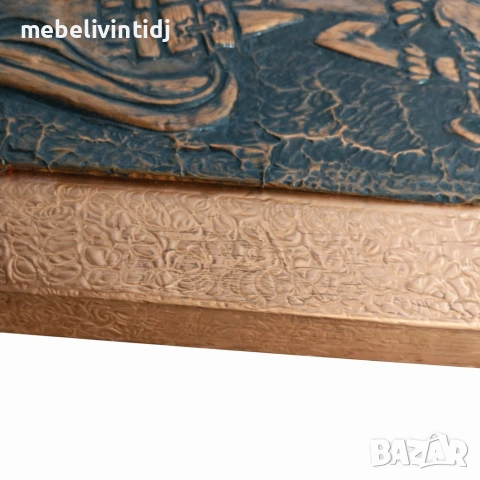 Декоративно пано с релефна фигура на конник с тромпет, снимка 2 - Пана - 53640700