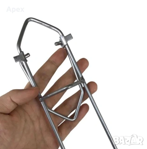 Стабилна Сгъваема Стойка с 2 Шипа 30см. Здрава Стойка за Дънна Въдица и Телескоп. Компактни Стоики, снимка 2 - Екипировка - 54008036