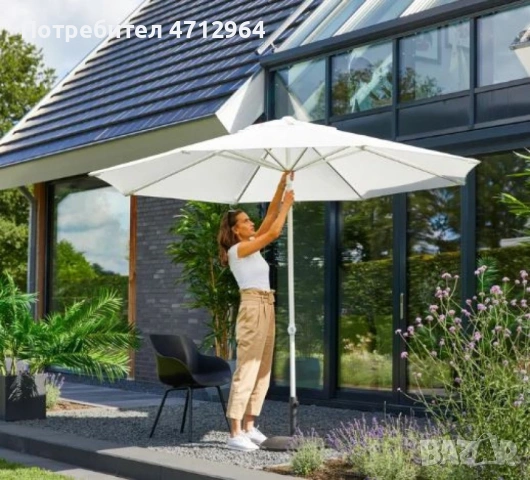 Усилен Плажен чадър – 250 см, бял, без стойка NS6352 "ултра високо качество", снимка 3 - Други - 53157200