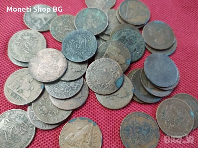Стари медни монети от Белгия, снимка 1 - Нумизматика и бонистика - 46409390