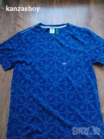 G-Star RAW Men's Midnight Aged Blue Indigo - страхотна мъжка тениска КАТО НОВА С, снимка 6 - Тениски - 53167039