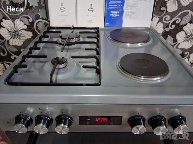 Комбинирана Готварска Печка Beko, снимка 3 - Печки, фурни - 54136231