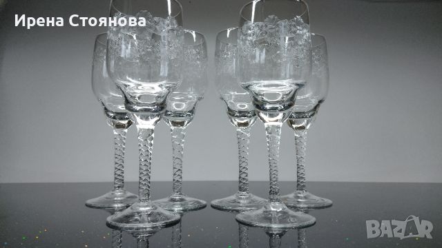 Комплект 6 чаши за ракия, кристалин Bohemia. , снимка 1 - Чаши - 45718775