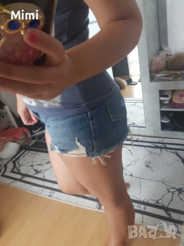 Zara/Зара къси дънкови панталони 38, снимка 1