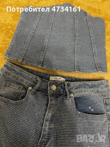 Комплект дънки с топ