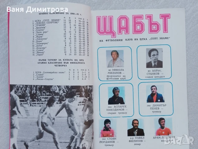 ФК• ЦСКА програма есен 1981, снимка 4 - Други - 50904209