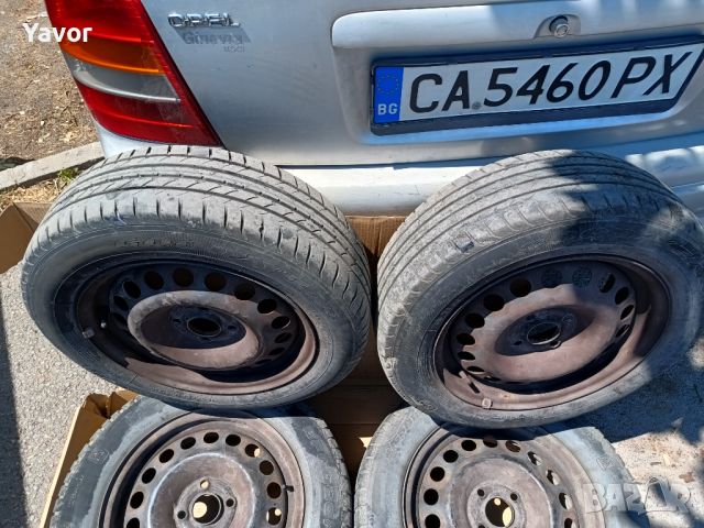 Джанти Opel 4x100 15" с гуми 185/65/15" цола, снимка 4 - Гуми и джанти - 46582238