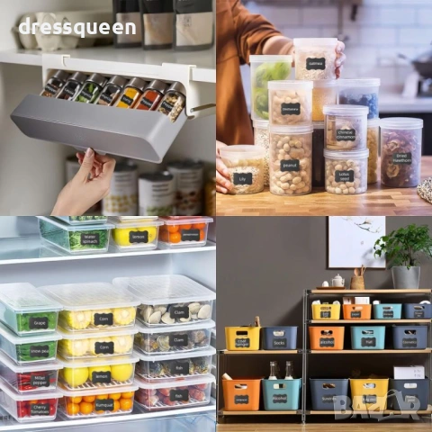 4710 Комплект 120 черни етикета за организация на дома – водоустойчиви и изтриваеми, снимка 6 - Други стоки за дома - 53771906