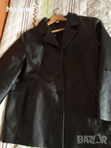 Дамско кожено сако/ яке, снимка 3 - Якета - 53692227