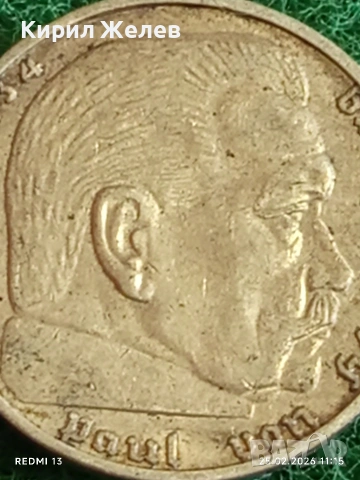 Сребърна монета 2 райхсмарки 1938г. Германия Трети Райх с Свастика за КОЛЕКЦИОНЕРИ 39293, снимка 9 - Нумизматика и бонистика - 53615651