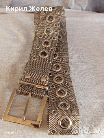 Винтидж метален колан с капси много красив стилен дизайн 30553, снимка 5 - Колани - 51894216