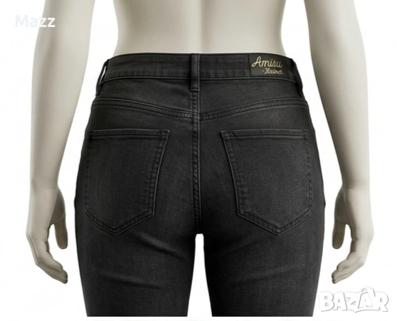 Черни дънки стил чарлстон, снимка 2 - Дънки - 54291146