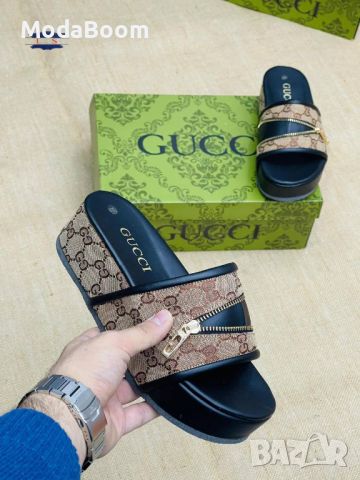 ✨🤩Gucci дамски комплекти чехли и чанти🤩✨, снимка 8 - Чехли - 45602451