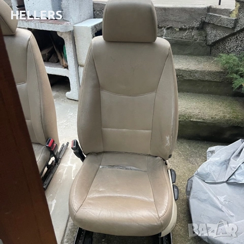 E90/E91 Кожени седалки Бежови / Салон, снимка 3 - Части - 53525926