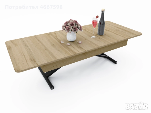 Разтегателна маса МОХИТО ПДЧ с повдигащ механизъм – трапезна, снимка 2 - Маси - 52891426