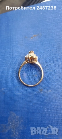 18каратов,маркиран,с изумруди, снимка 5 - Пръстени - 54250990