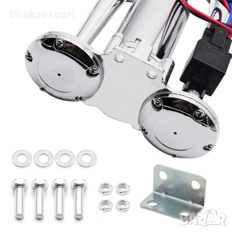 Двойна тромба 150dB 12V 200x160мм с компресор – Супер мощна, снимка 6 - Аксесоари и консумативи - 53576786