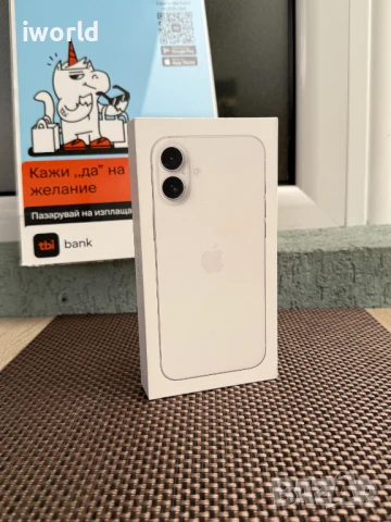 НЕРАЗПЕЧАТАН⚠️ iPhone 16 Plus❗️ Лизинг от 62лв/м ❗️ White / 128GB / ГАРАНЦИЯ , снимка 1