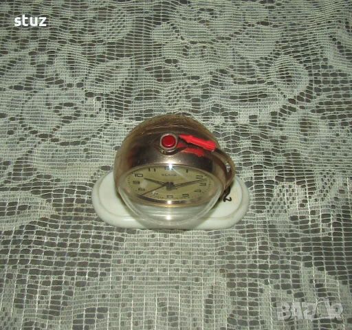 Будилник Слава "Спутник" (No:12) , снимка 5 - Антикварни и старинни предмети - 53786100