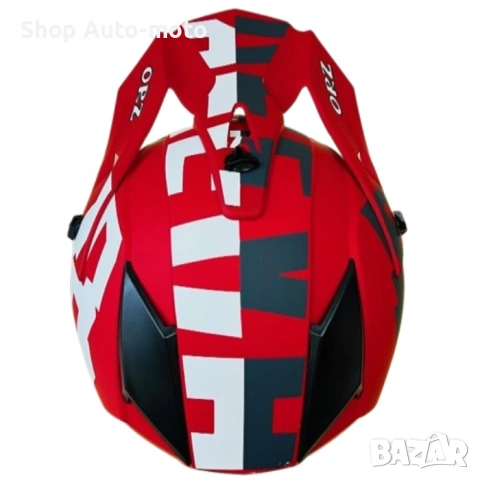 Кросова каска Automat, За мотор, Атв, Вело, S и M размер, Червен, снимка 3 - Аксесоари и консумативи - 53445017
