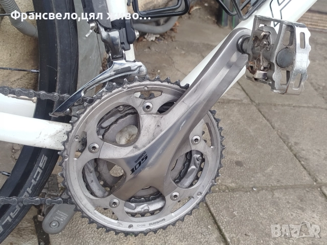 28 цола алуминиев велосипед колело размер 52,тип гравъл 3 по 10 скорости Shimano 105, снимка 5 - Велосипеди - 52856782