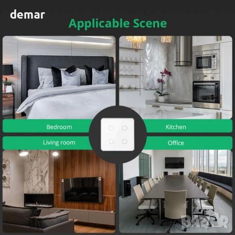 Интелигентен ключ за осветление Matter Over WiFi, съвместим с Apple Home и SmartThings, снимка 7 - Друга електроника - 53053642