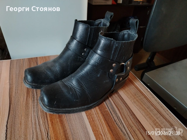 Мото боти естествена кожа , снимка 2 - Мъжки боти - 53106086
