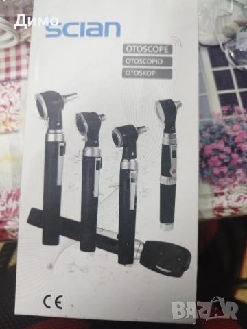 Отоскоп Scian за уши със светлина, детектор за ушни инфекции, джобен инструмент за проверка на ушите