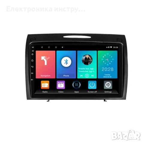 Android мултимедия GPS навигация CarPlay Android Auto + Камера – за Mercedes SLK (2004–2011), снимка 4 - Аксесоари и консумативи - 54035316