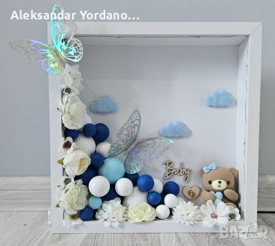 3Д бебешка визитка.Луксозен подарък за изписване ,погача, кръщене., снимка 15 - Мебели за детската стая - 53658113
