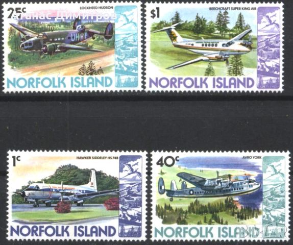 Чисти марки Авиация Самолети 1980 от Остров Норфолк, снимка 1 - Филателия - 45796183