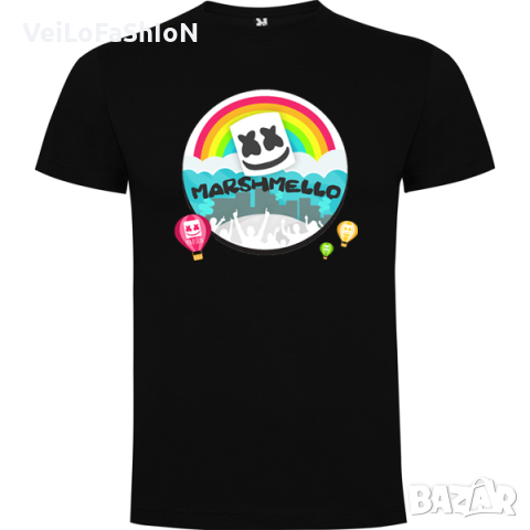 Нова мъжка тениска с Маршмело (Marshmello) Американски музикант и DJ, снимка 1 - Тениски - 44990958