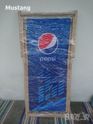 Дървен шезлонг Pepsi, снимка 1 - Градински мебели, декорация  - 46129649