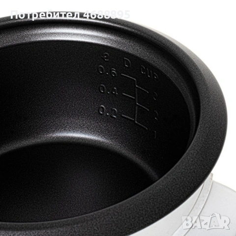 Компактен електрически оризовар 0.6 л с функция готвене и поддържане на топло, снимка 4 - Съдове за готвене - 54107075