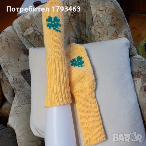 Ръчно плетени дамски чорапи размер 36, снимка 1 - Дамски чорапи - 45558448
