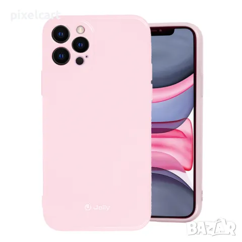 Силиконов калъф Jelly Case за iPhone 14 Pro Max, Светло розов, снимка 1 - Калъфи, кейсове - 47923847