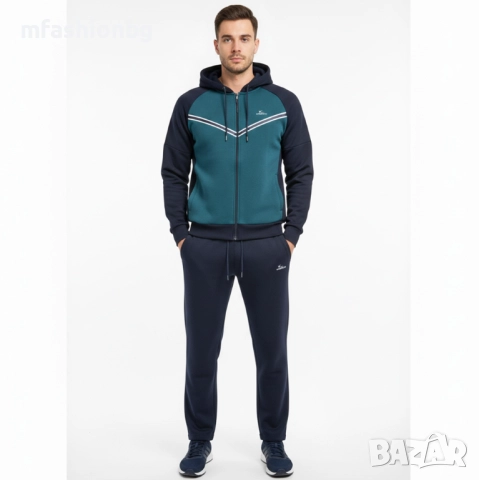 Ватиран мъжки екип с качулка, 5 цвята, Размери от М до 3XL, снимка 10 - Спортни дрехи, екипи - 52409921