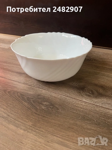 Бяла купа за салата, снимка 2 - Чинии - 53690846