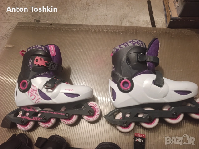 Ролери за момиче 34-36 + комплект протектори, снимка 4 - Ролери, кънки - 53662536