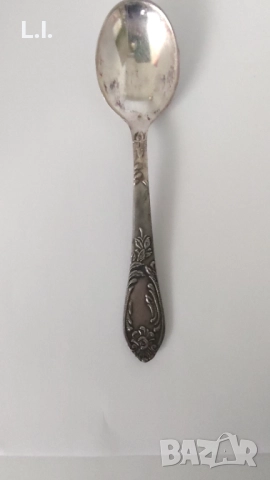 Руски посребрени лъжички , снимка 6 - Прибори за хранене, готвене и сервиране - 51520658