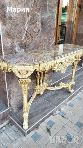 Италианска барокова конзола  014, снимка 4 - Секции и витрини - 51296999