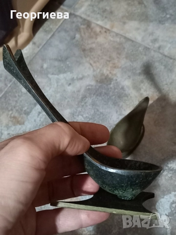 Две поставка за лули от месинг , снимка 6 - Антикварни и старинни предмети - 52579071