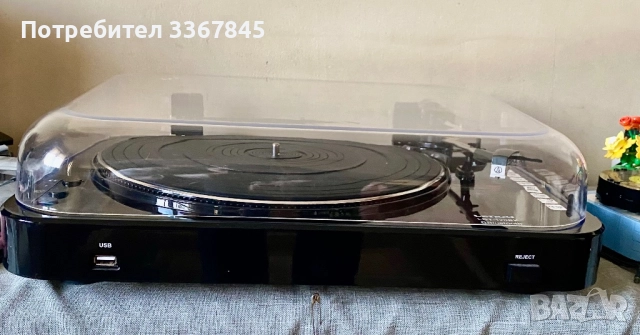 Грамофон Lenco - LBT-120BK, полуавтоматичен, черен, снимка 7 - Грамофони - 52791239