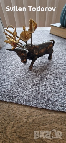 Бронзова статуетка, снимка 2 - Статуетки - 53662944