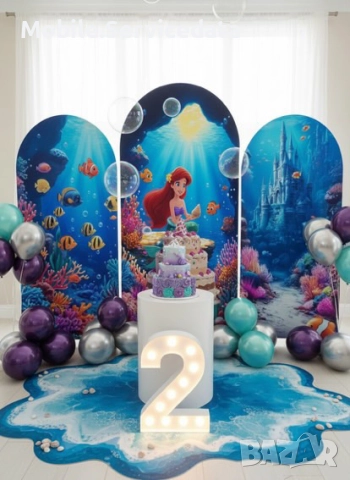 Детска фотозона за рожден ден – Бос бебе, Спайдърмен, Русалка, снимка 4 - Декорация - 52793752