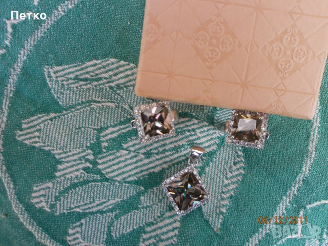 Рядък  комплект майсторска изработка маркировка  на  трите 925, снимка 9 - Антикварни и старинни предмети - 52605183